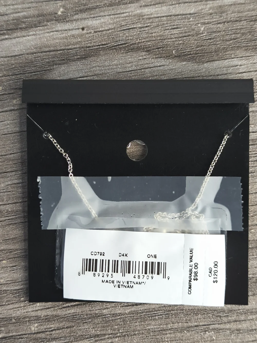 Coach Gold Script Necklace with Coach Dust Bag
